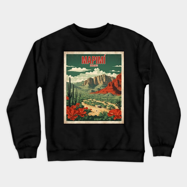 Mapimi Durango Mexico Vintage Tourism Travel Crewneck Sweatshirt by TravelersGems